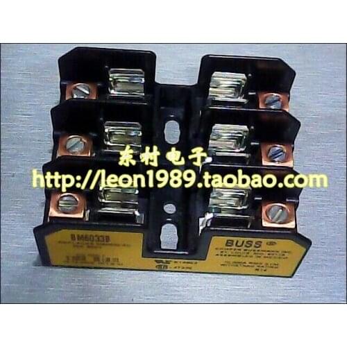 [SA]US imports BUSSMANN fuse holder BM6033B 30A 600V 10 times; 38mm fuse holder--5PCS/LOT