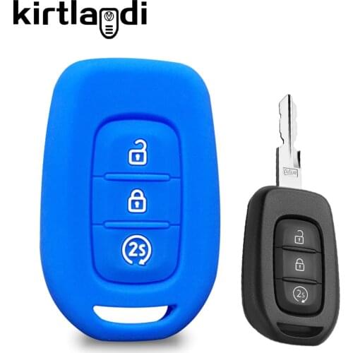 3 Button Silicone Remote Key Fob Case Cover Fit for Renault Clio Duster Captur Sandero Laguna Scenic Logan Holder 2015 2016 2017