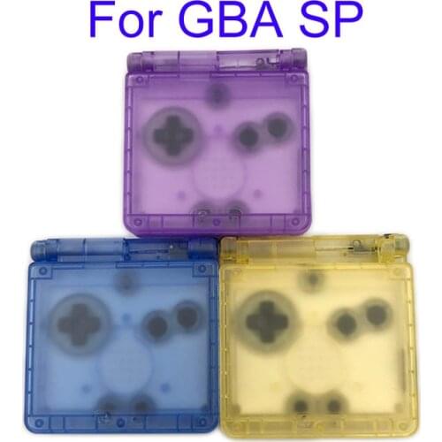 Replacement Transparent Clear Housing Shell Faceplate Case Cover Repair Parts for Nintendo Gameboy Advance SP GBA SP Console