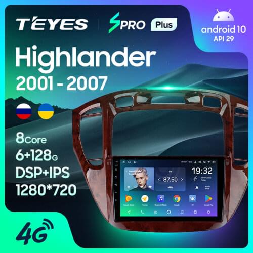 TEYES SPRO Plus For Toyota Highlander 1 XU20 2001 - 2007 Car Radio Multimedia Video Player Navigation GPS No 2din 2 din DVD