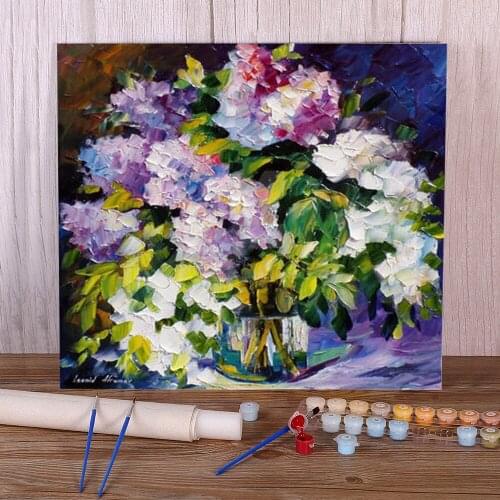 Three Colors Painting By Numbers Kit Oil Paints 40*50 Boards By Numbers New Design For Kids Art