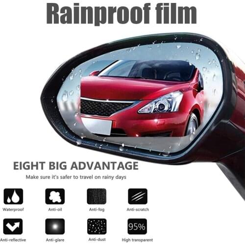 Universal Waterproof Rainproof Fil Car Rearview Mirror Film Full Screen Glass Anti Fog Side Window Reflective Mirror