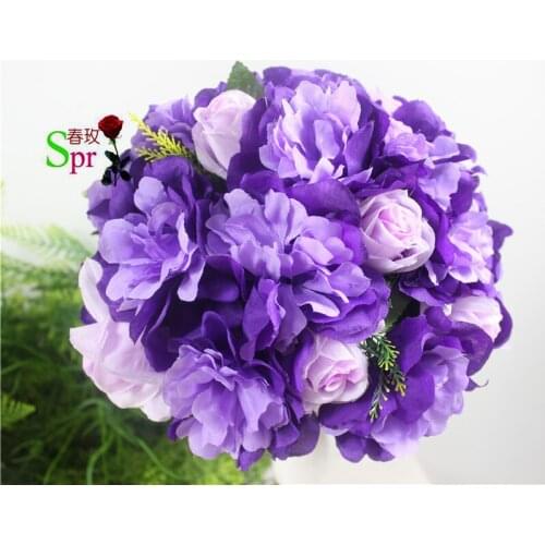 SPR 30cm wedding flower ball wedding road lead flower dahlia Rose candlestick table centerpiece flower decoratio Free shipping