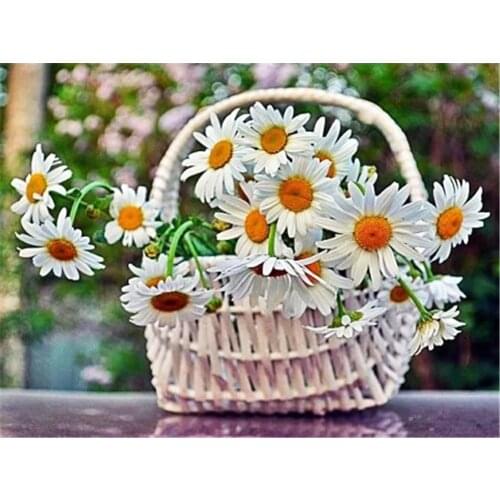 Flowers Pre-Printed 11CT Cross-Stitch Full Kit DIY Embroidery DMC Threads Handicraft Knitting Painting Craft Different Floss