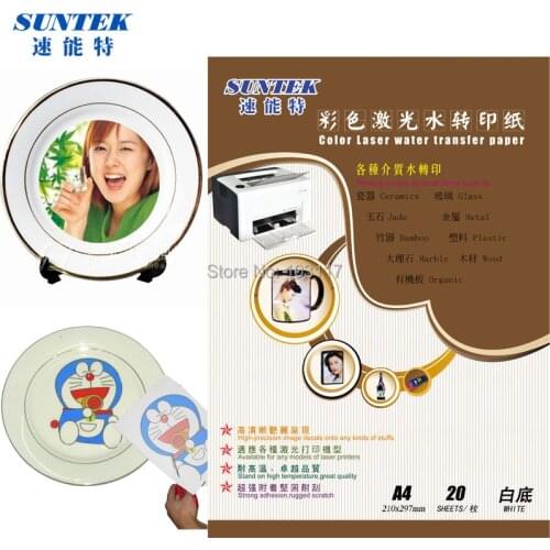 10sheets/bag Laser Waterslide Decal Paper A4 Size White Color Water Transfer Paper Ceramic Printing Paper