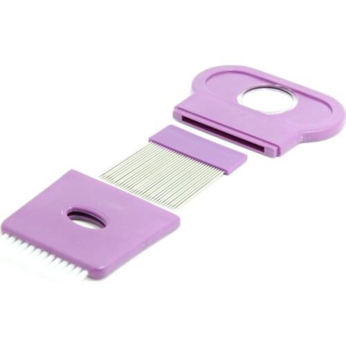 12PCS wholesale in stock 3 in 1 function with magnifier Needle pet flea Lice Comb Nit Free Kids Hair Rid Headlice