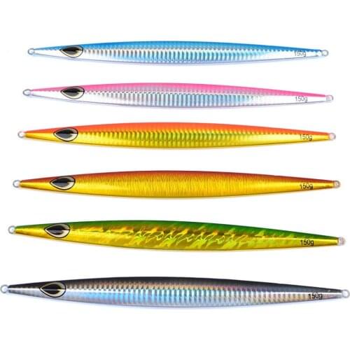 5PCS Slow Jig Fishing Deep Sea Ocean Boat Rock Beach Metal Jigging Jigbait Spoon Lure baits 150g/21cm