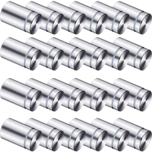 50 Packs Sign Standoff Screws Advertising Screws Stainless Steel Wall Standoff Mounts Glass Acrylic Nail for Glass Artwork and S