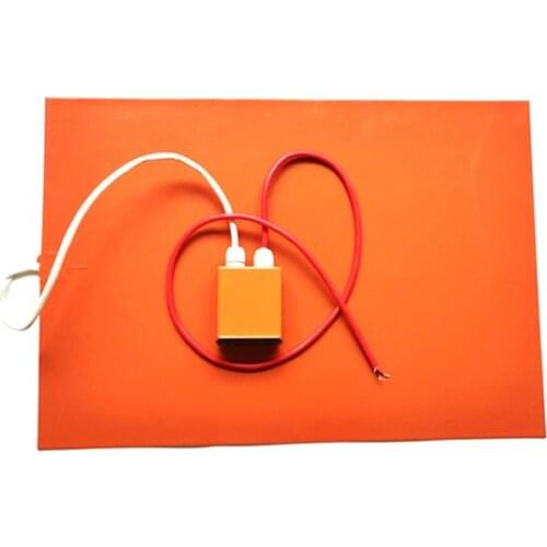 500*800*1.5mm 120v 2500w Indurtrial Silicone Heater Digital Thermostat on Wire 1000mm lead wire out from middle of 500mm side