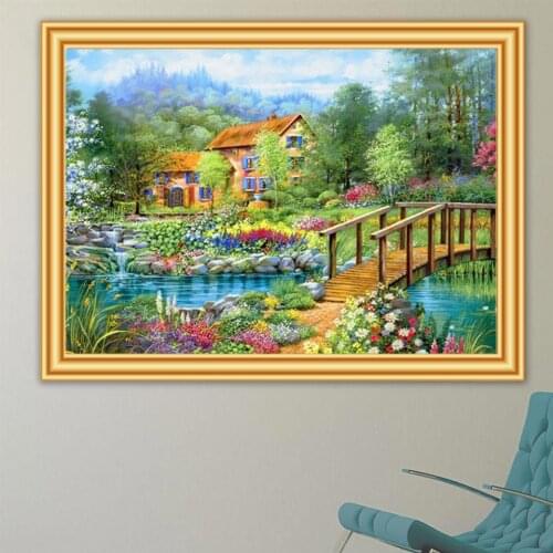 DIY 5D Diamond Painting Landscape Scenery Cross Stitch Full Diamond Embroidery Mosaic Picture Needlework for Rhinestones Decor