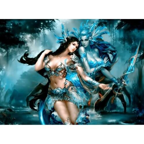 Diamond Painting Full Drill Square Round Cartoon Elf Girl Diamond Embroidery Cross Stitch Crystal Mosaic Rhinestones A1358