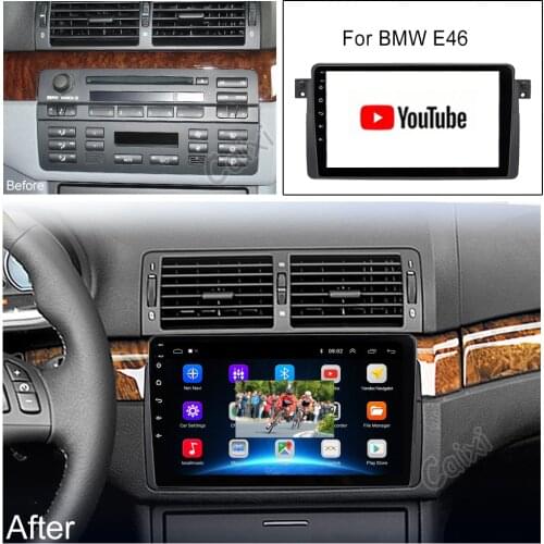 CAIXI 2Din Android 9.0 Car Radio Multimidia Video Player Autoradio Rds For BMW E46 Coupe (M3 Rover) 316i 318i subwoofe out