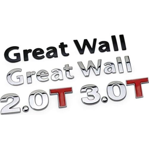 Automobile Decoration Accessories For Great Wall Hover M4 H3 H5 H6 Wingle C30 Displacement 2.0T 3.0T Label Metal Emblem Badge