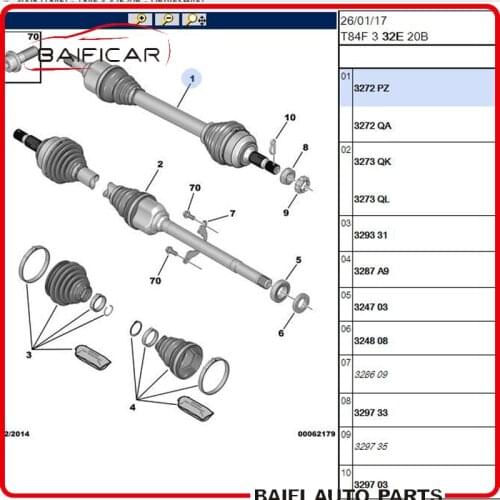 Baificar Brand New Transmission Front Drive Shaft 3272PZ 3273QK For Peugeot 3008