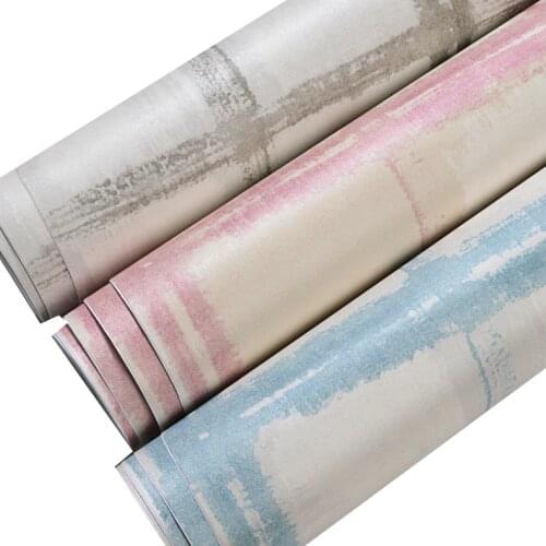 Beibehang Modern minimalist plain fashion non-woven self-adhesive wallpaper bedroom living room TV background wall self-adhesive
