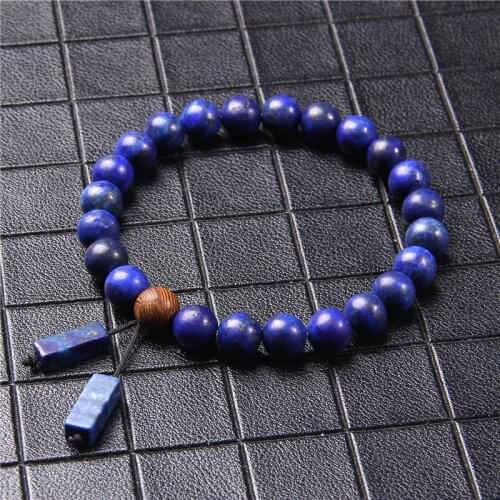 Handmade Men Charm Bracelet 8mm Natural Tiger Eye Agates Stone Beads Bracelet for Women Men Energy Yoga Prayer Bracelet Jewlery