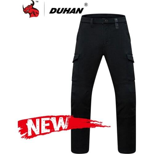 DUHAN Motorcycle Pants Waterproof Cargo Pants With CE Protection Motocross Pants Windproof Pantalon Moto 2 Colour for Men