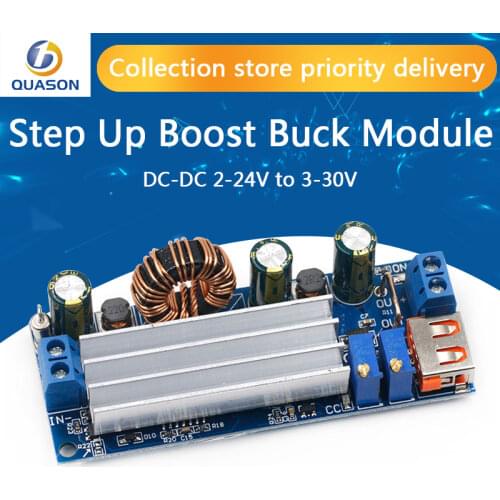 DC-DC 2-24V to 3-30V USB Step Up Boost Buck Module Constant Voltage Constant Current Power Supply Board 80W High Power