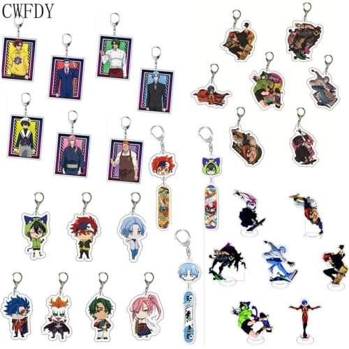 Anime SK8 The Infinity Keychain Reki Kyan Langa Hasegawa Miya Cherry Blossom Joe Anime Acrylic Key Ring Jewelry 50pcs Wholesale