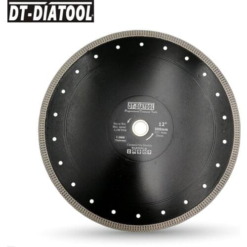 DT-DIATOOL 1unit Dia 12"/300mm Hot-pressed High Quality Diamond Cutting Disc X Mesh turbo Dry Wet Saw Blade for Granite Marble
