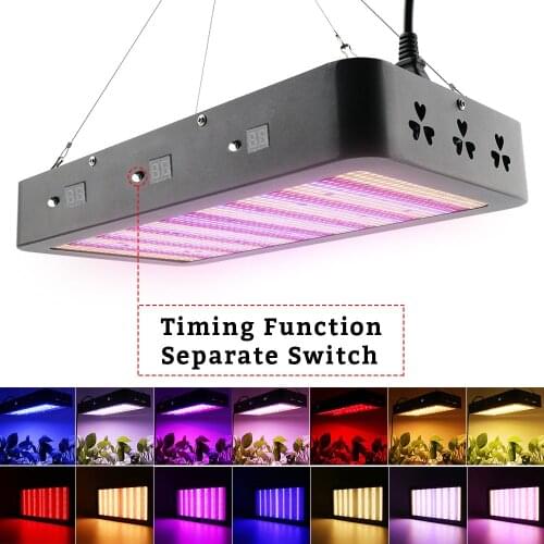 1200W LED Grow Light Full Spectrum Phyto Lamp For Indoor Plants Greenhouse Grow Tent Plant Hydroponic Timing Function