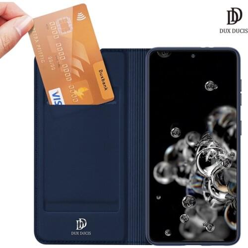 For Samsung Galaxy S21 DUX DUCIS Skin Pro Series Leather Wallet Flip Case Full Protection Steady Stand Magnetic Closure