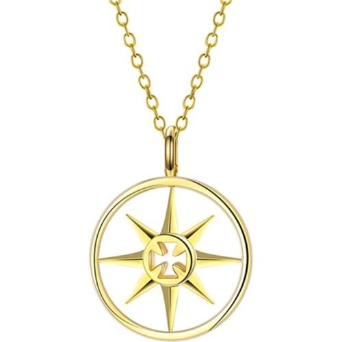 LOVANS 14k Gold Plated Silver Necklace 925 Sterling Silver for Anniversary Engagement Gift Party Wedding