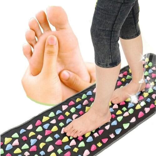 Home Use Plastic Foot Massager Cushion Pad Acupuncture Cobblestone Yoga Mat Walk Stone Square Healthy Pad Cushion Health Care
