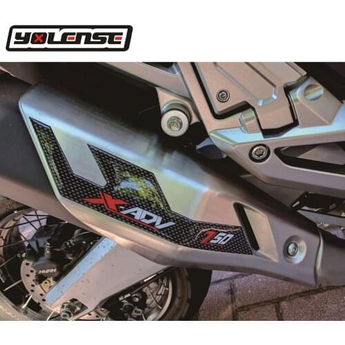 Motorcycle 3D Carbon Fiber Exhaust Pipe Sticker Decal Protector For HONDA X-ADV750 X-ADV XADV 750 XADV750 2017 2018 2019