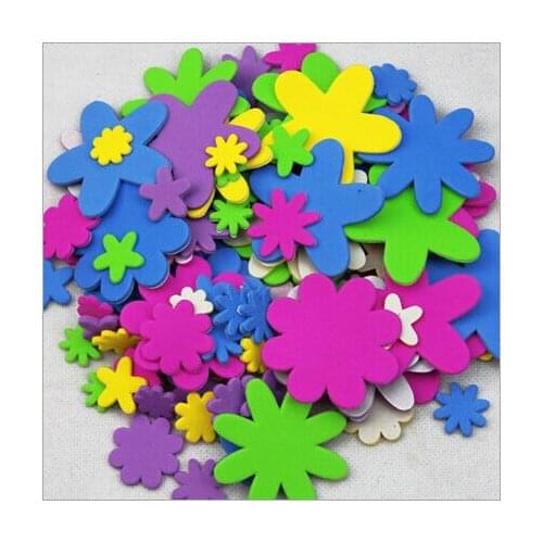 50-100 pcs multicolour Kids DIY sewing eva sticker sponge paper sticker Kindergarten Handmade Crafts Children gift AU260