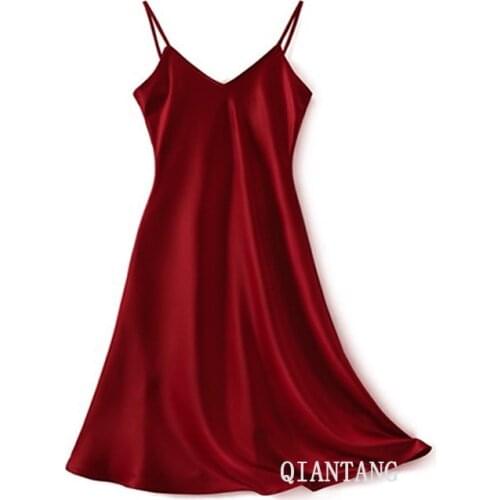 3XL 4XL Womens Satin Nightgown Lady Sexy Strap Night Dress Summer Nighties Sleeveless Sleepwear Nightwear Oversize Sleep Gown