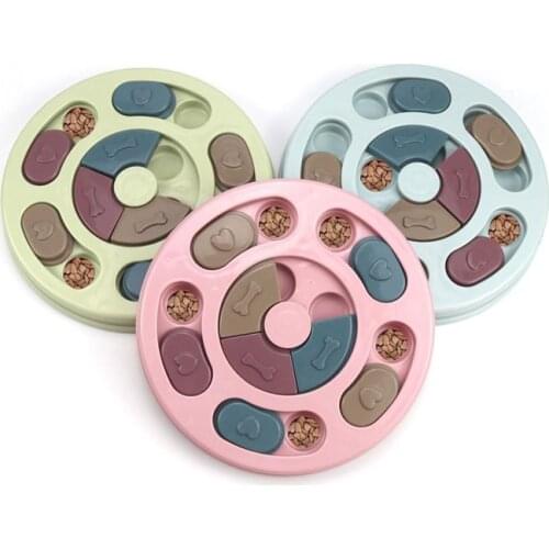 Pet Training Puzzle Dog Toy Slow Food Bowl Leaking Food Dog Game Disc Funny Slow Food Biting Dog Interactive Toy Anti-Boring Art