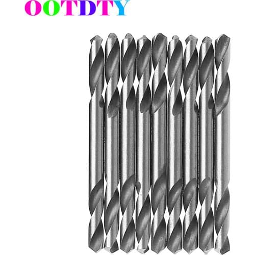 OOTDTY 10Pcs/set 3.0/3.2/3.5/4.0/4.2/4.55.0/5.2mm HSS Double Ended Spiral Torsion Drill Tools Drill Set