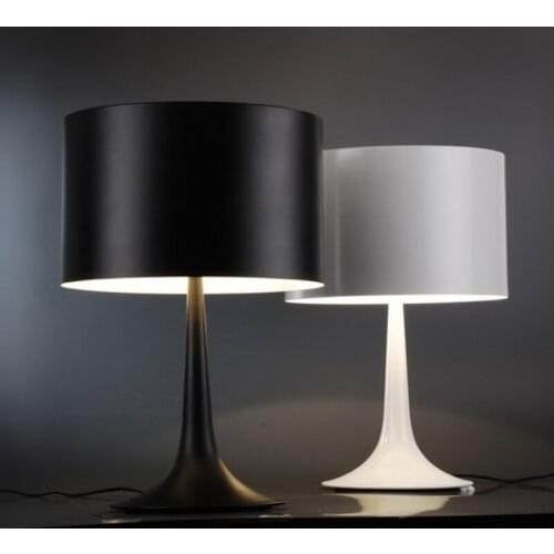 GZMJ Black/White Nordic Polishing LED Table Lamp Light Fixtures Restaurant Bedroom Modern Famous Design Fashion Study Lights