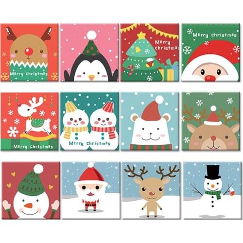 GATYZTORY Christmas Gift Frame Painting By Numbers Kits For Kids Beginner Paints Diy HandPainted Drawing Kits Bedroom Decor
