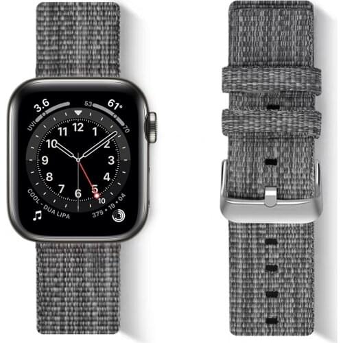 Straps for iwatch se band 44mm 40mm sports nylon correa for apple watch series 6 5 4 3 42mm 38mm bands Adjustable samrt Bracelet