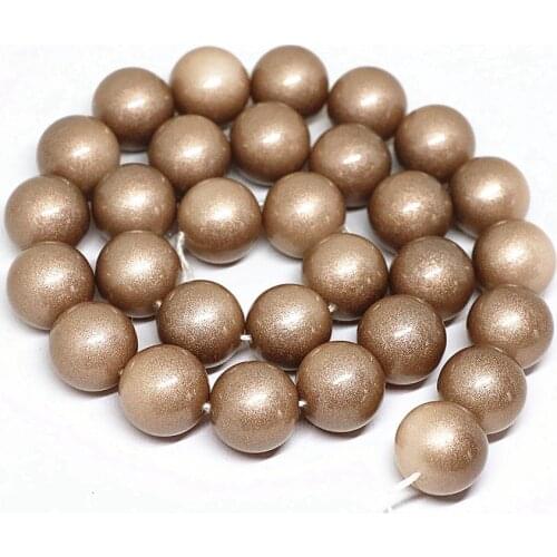 Champagne baking paint glass 4-14mm special round loose beads elegant women charms diy hot sale jewelry making 15inch B1626