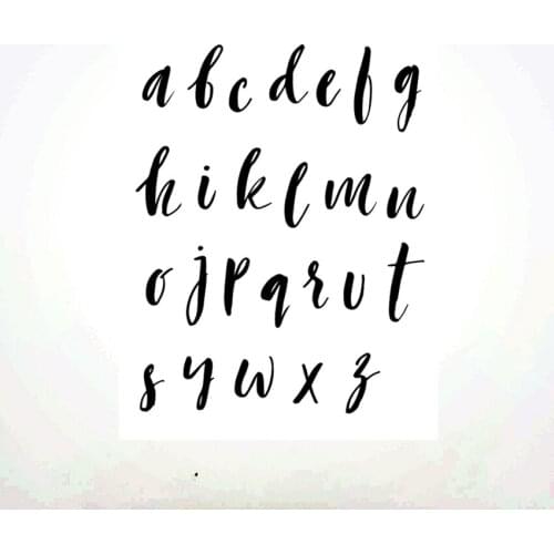 14x18CM Lowercase Letters Transparent Seal Clear Stamps Silicone Seal Roller Stamps DIY Scrapbook Album / Card Christmas Wedding