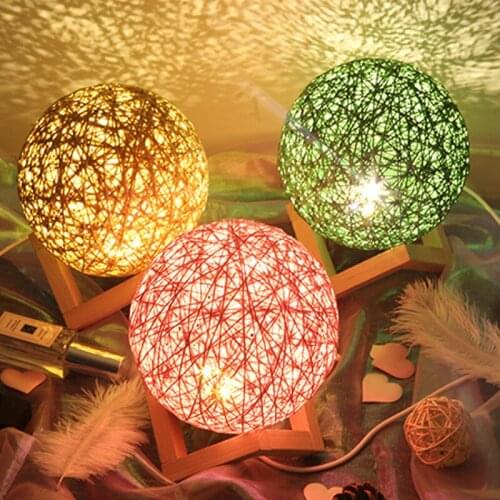 Bedroom Led Desk Lamp Bedside USB Lamp Wood Night Light Sepak Takraw Decoration Creative Birthday Gift Light