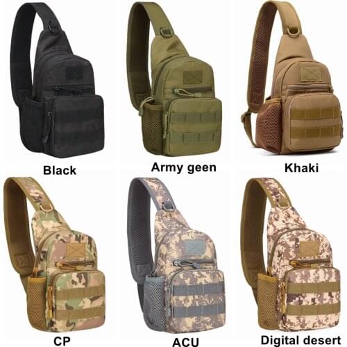Tactical Bag Army Camouflage Molle Backpack Multicam Nylon Hunting Camping Hiking Sling Crossbody Men Shoulder Bags
