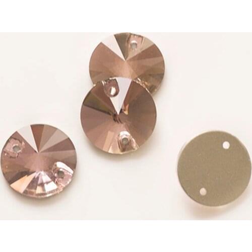 YANRUO 3200 Rivoli Crystal Sewing Rhinestones Sew on Stones Glass Crystals Light Amethyst