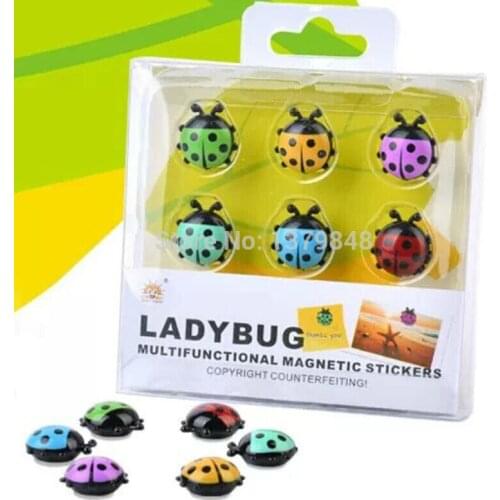 10Set/Lot Multifunctional Ladybug Magnetic Stickers