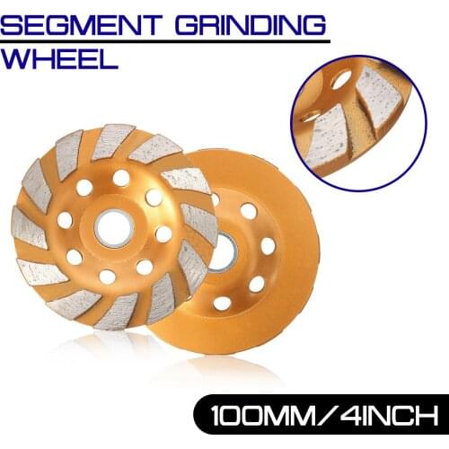 100mm/4inch Segment Grinding Wheel 8 Holes HGS Diamond Grind Cup Disc Concrete Granite Stone Grinder DIY Power Tool