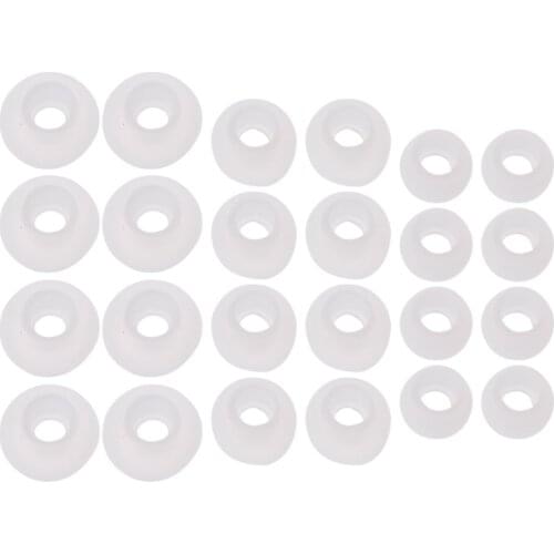 12 Pairs(S/M/L) Soft Clear Silicone Replacement Eartips Earbuds Cushions Ear pads Covers For Earphone Headphone