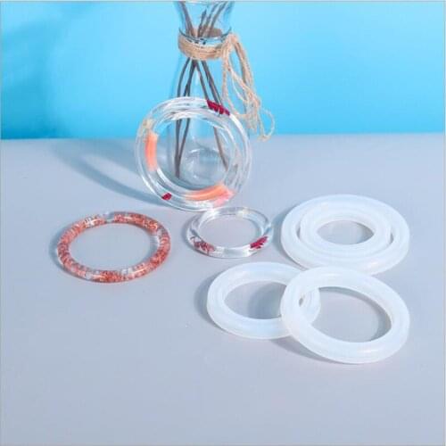 4Pcs 60/70/80/90mm Resin Ring Silicone Mold for Liquid Clay Crafting, Resin Epoxy, Hand Resin Craft Jewelry Making Mold
