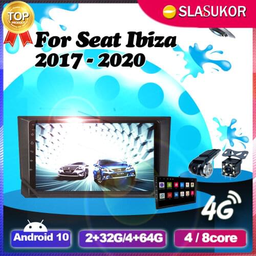 6G+128G For Seat Ibiza 2017 2018-2020 Android Auto CarPlay Multimedia Video IPS Player Car Radio Navigation GPS Free No 2din