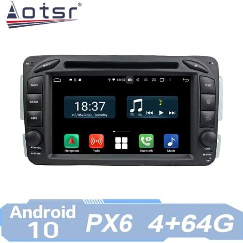 AOTSR Car Radio Auto Android 10 For Mercedes Benz W163 W209 2002 - 2005 W203 2000 - 2004 W170 W210 W168 GPS IPS Player AutoRadio