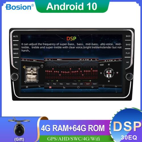 Car Multimedia Player 8inch GPS Sat Nav Android 10.0 Bluetooth Wifi Aux Mirror Link 4G+64G For Universal 1 Din Stereo Audio