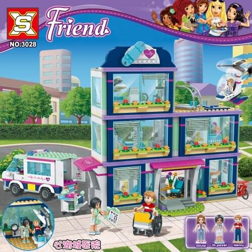 BJL3028 xinhucheng hospital small particle building blocks girls or boys series DIY puzzle assembled toys compatible with Lego