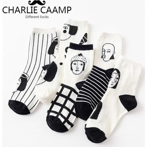 Charlie Caamp Womens Black Socks